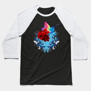 Humming Bird Art Baseball T-Shirt